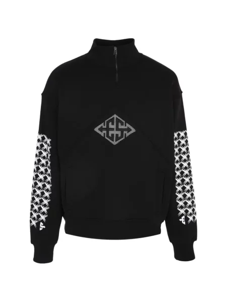 Hanorac cu fermoar Exit Society cu autograf negru