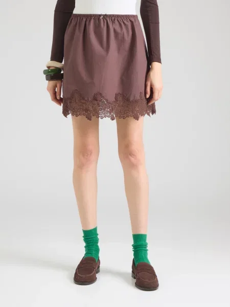 TOPSHOP Fustă LANI ciocolatiu