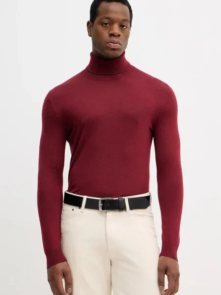 Вълнен пуловер Sisley мъжки от лека материя сиво