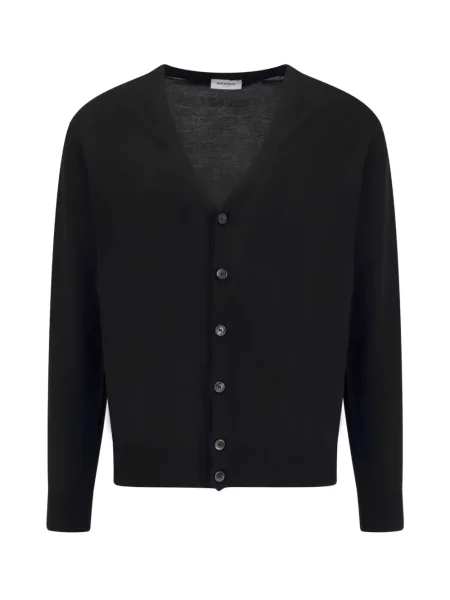 Cardigan Bramani Cashmere din cașmir cu decolteu în V negru
