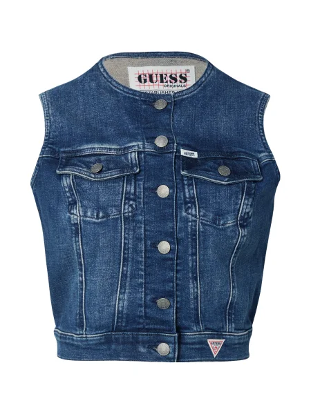 Guess Originals vestă jeans albastru