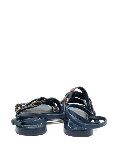 Sandale Tory Burch cu model floral albastru