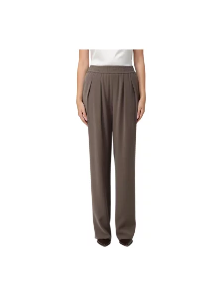Spodnie Emporio Armani brązowe