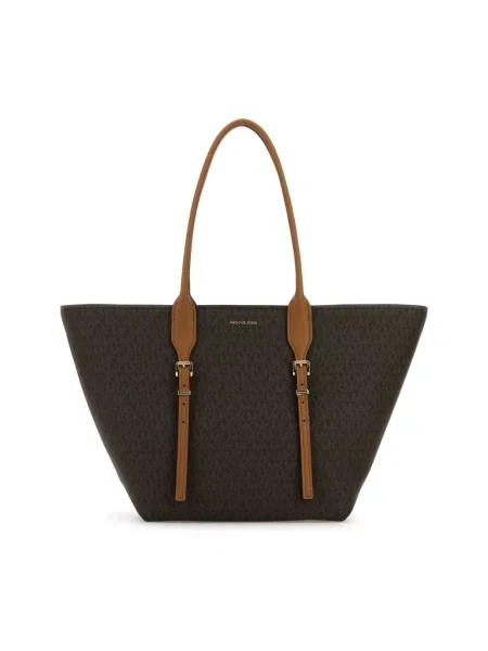 Shopperka Michael Kors z nadrukiem brązowa