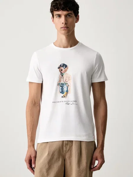 Polo Ralph Lauren tricou pentru bărbați din alb