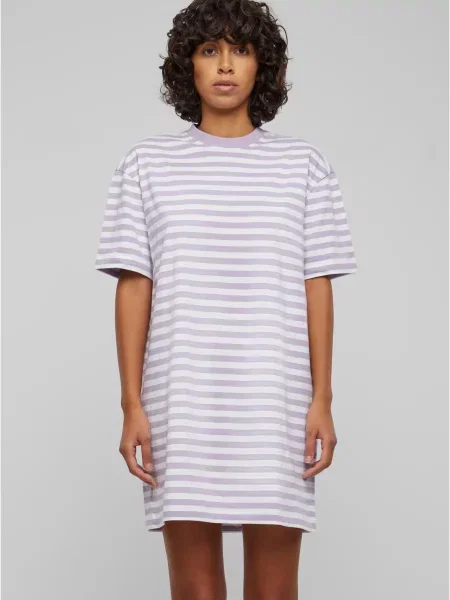 Rochie Urban Classics cu dungi de costum alb