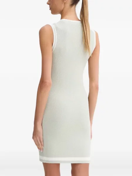 Rochie mini Guess fără mâneci tricotate gri