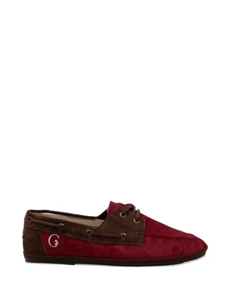 Pantofi loafer Gondolina din piele de căprioară roșu
