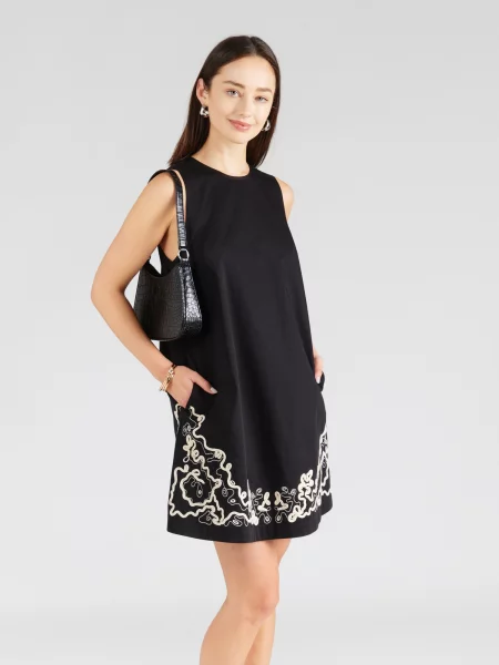 BOSS Rochie negru alb