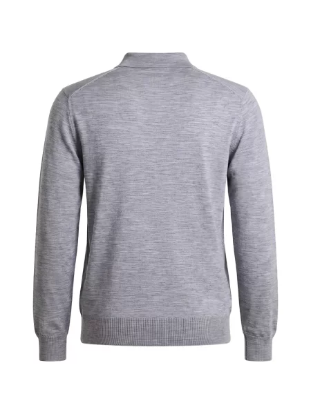 Tricou polo Peserico de lână gri