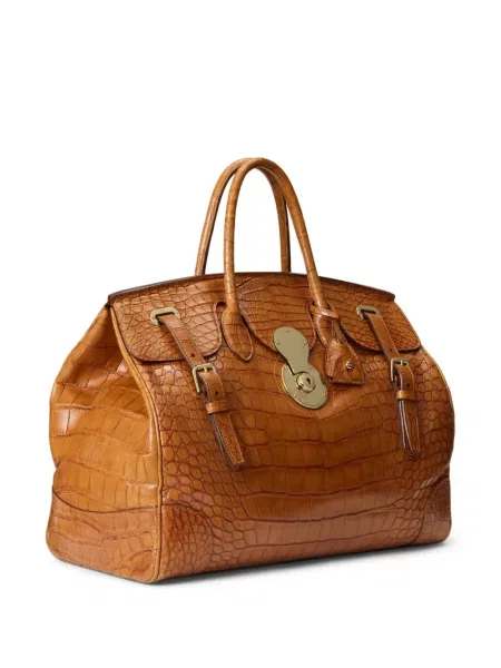 Geantă shopper Ralph Lauren Collection maro