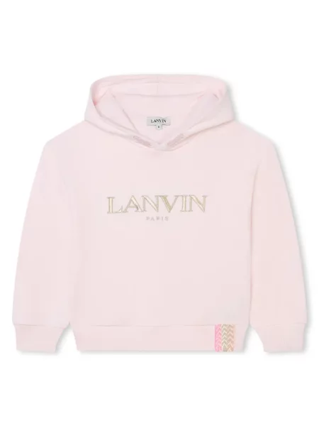 Bluza z kapturem dziecięca Lanvin Enfant różowa