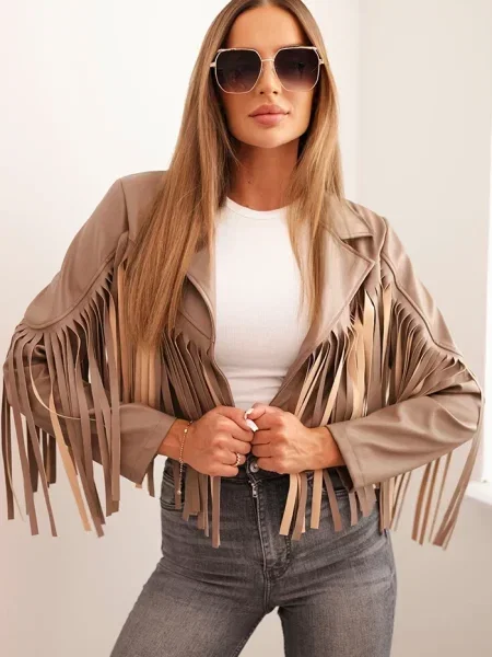 Kurtka skórzana Kesi Włoski boho