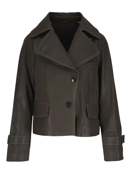 Kurtka skórzana Odeeh brązowa