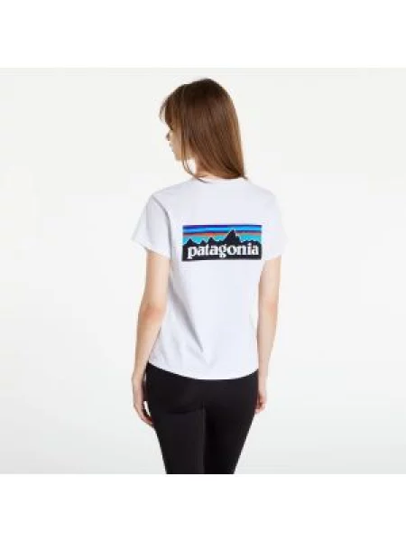 Trekingové tričko Patagonia Logo Responsibili-Tee white bílé
