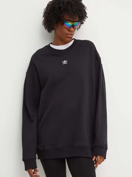 Hanorac adidas Essentials Oversized French Terry Sweatshirt Black XS negru