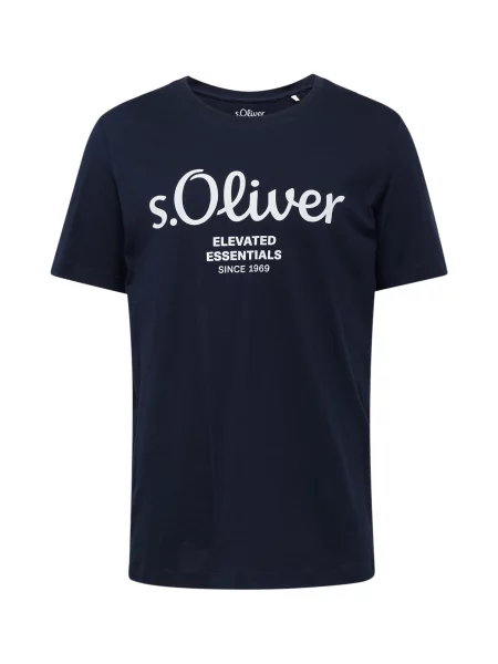 S.Oliver Tričko tmavomodrá biela