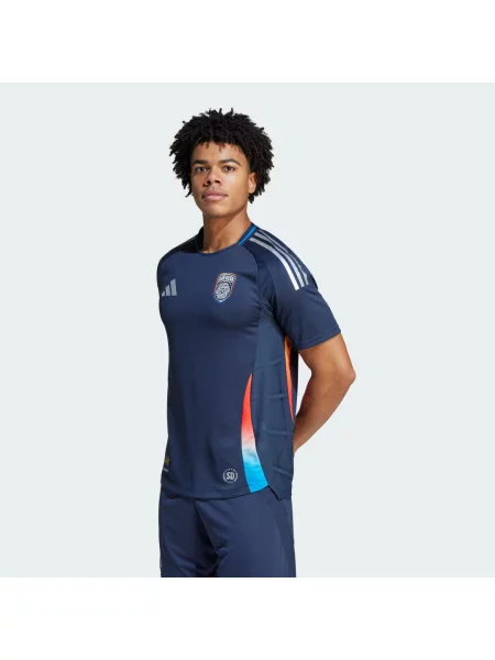 Koszulka sportowa Adidas z dżerseju granatowa