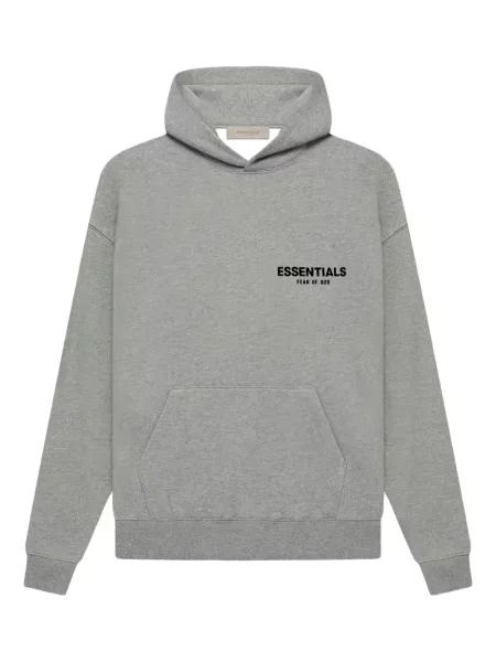 Hanorac cu glugă Fear Of God Essentials cu autograf gri
