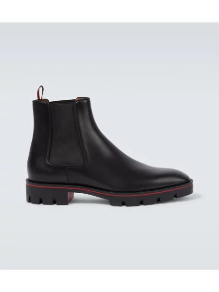 Botine chelsea Christian Louboutin din piele negru