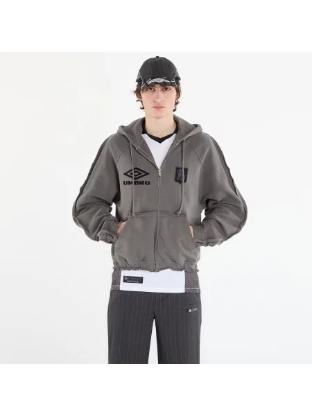 Суичър с качулка Umbro сиво