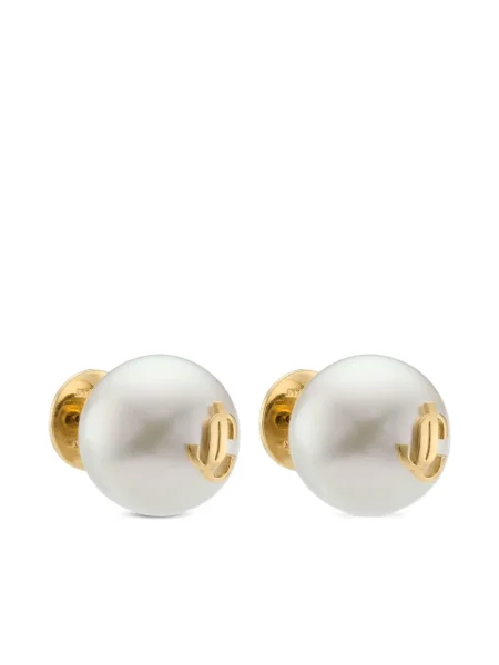 Cercei Jimmy Choo cu perle alb