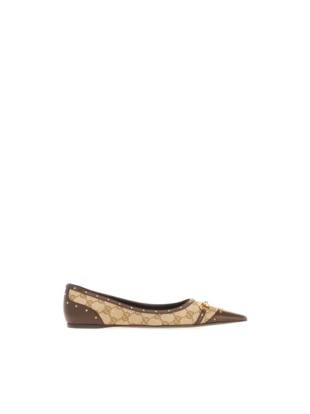 Balerinki Gucci brązowe