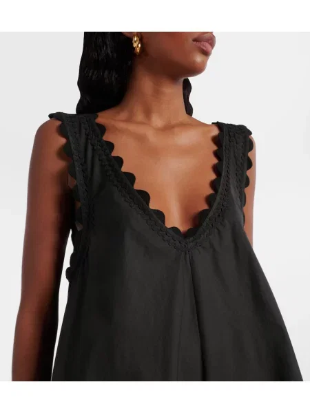 Rochie Juliet Dunn cu broderie din poplin negru