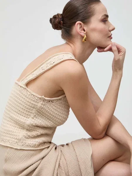 Tricou Liviana Conti de in bej