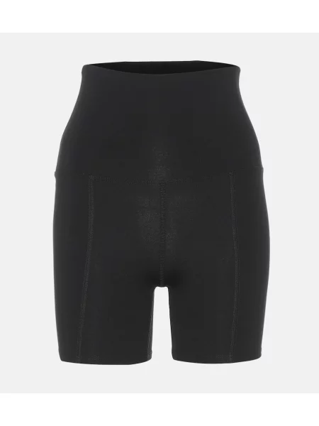 Pantaloni scurți Live The Process cu imprimeu geometric negru