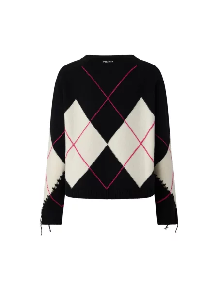 Dzianinowy sweter Pinko czarny