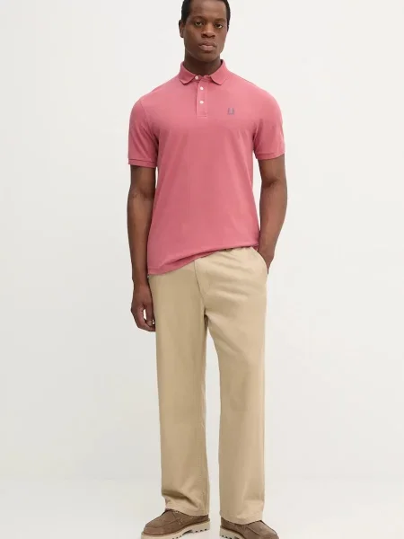 Однотонное поло Hackett London красное