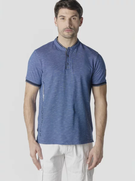 KOROSHI Tricou Fancy amestec albastru
