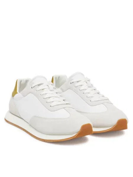 Calvin Klein Sneakersy Low Prof Runn Laceup Cv Mix bílá