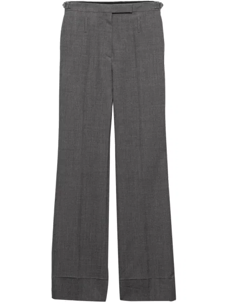Pantaloni Prada de lână gri