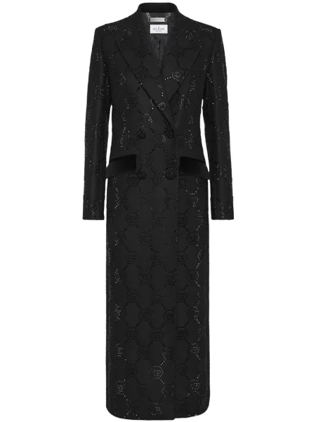 Palton Philipp Plein de cristal negru