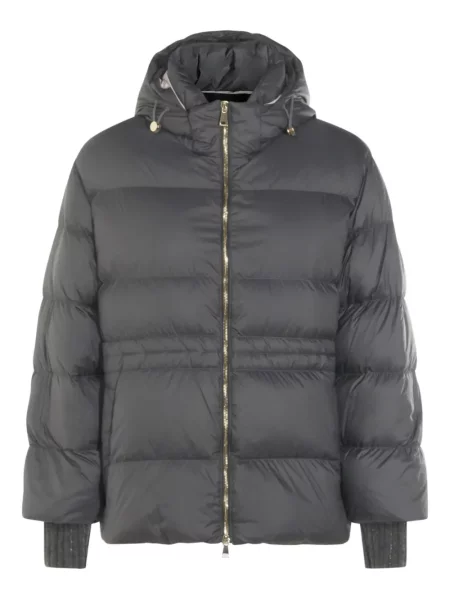 Geacă cu puf Fabiana Filippi cu glugă negru