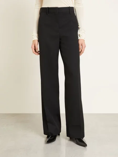 Jil Sander Spodnie Z Materiału Typu Marlene schwarz czarne