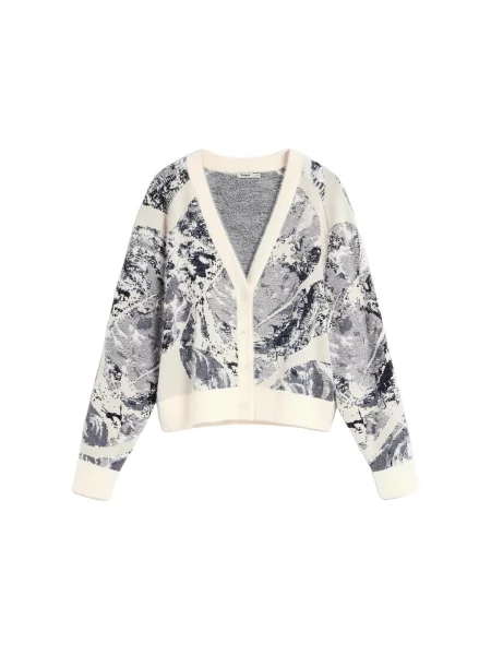Desigual Kardigán M. C. Lacroix zmiešané farby biela