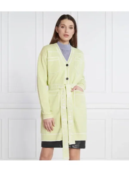 Karl Lagerfeld Cardigan cu adaos de lână verde