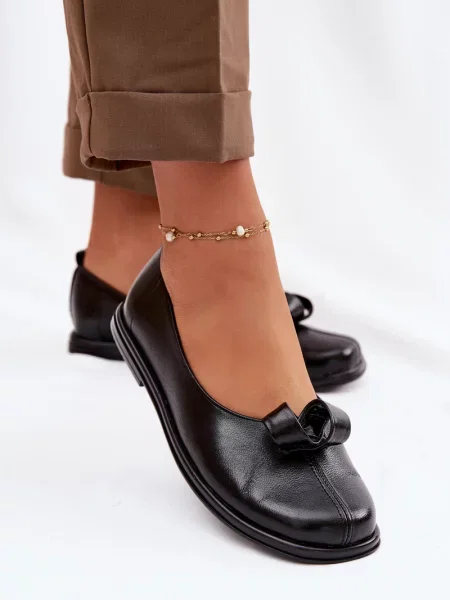 Mocasini Zazoo din piele negru