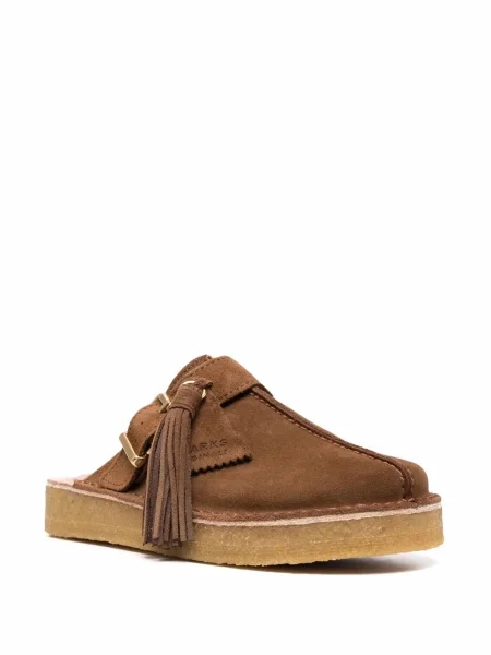 Zomšinės slip on mulės Clarks Originals ruda