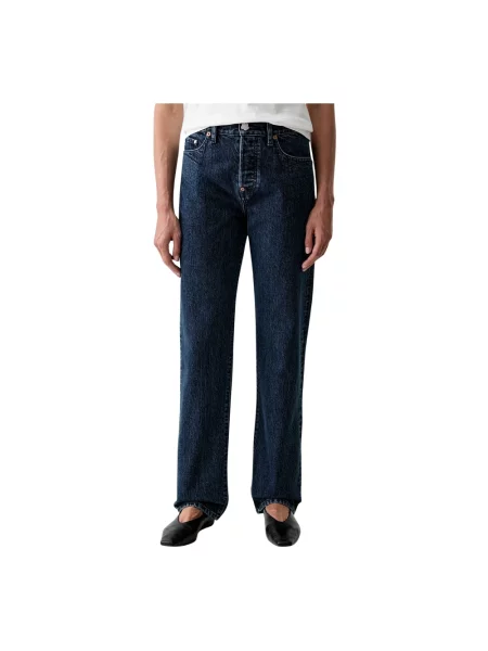 Kenzo jeansy straight niebieskie