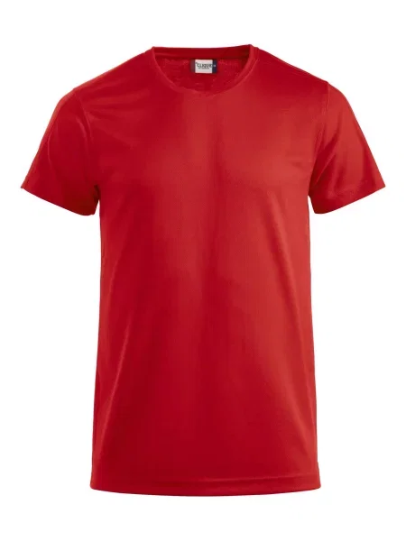 Clique T-shirt Ice-T z oddychającego – red czerwona