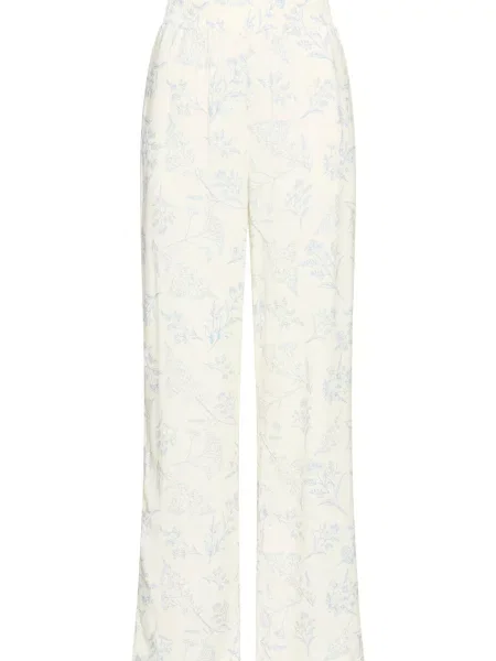 LASCANA Pantaloni de pijama albastru porumbel / natural alb