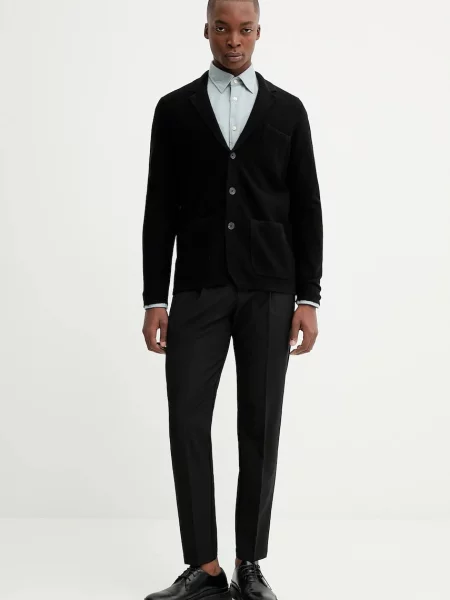 Marc O'Polo kardigan z dodatkiem wełny czarny