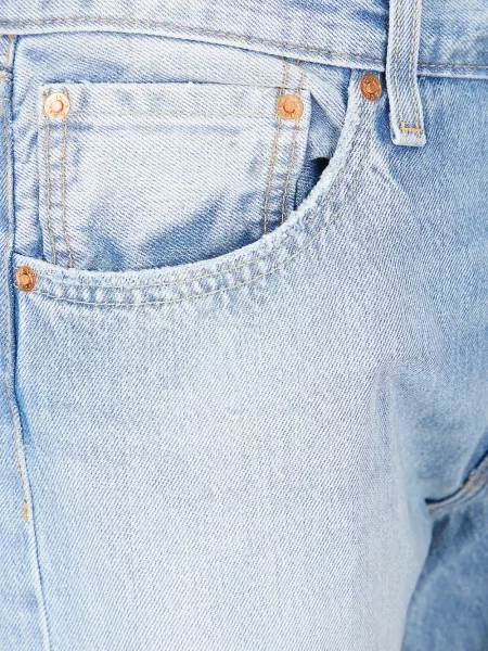 Cropp blugi drepți Levi's® zdrențuiți cu 5 buzunare albastru