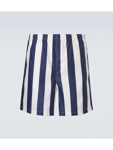 Plavalne hlačke Ami Paris s črtami modra