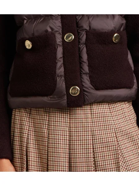Cardigan Moncler de lână maro