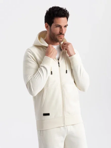 Jogger nohavice Ombre Clothing biela